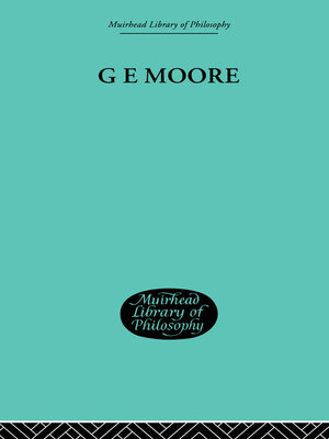 cover image of G E Moore